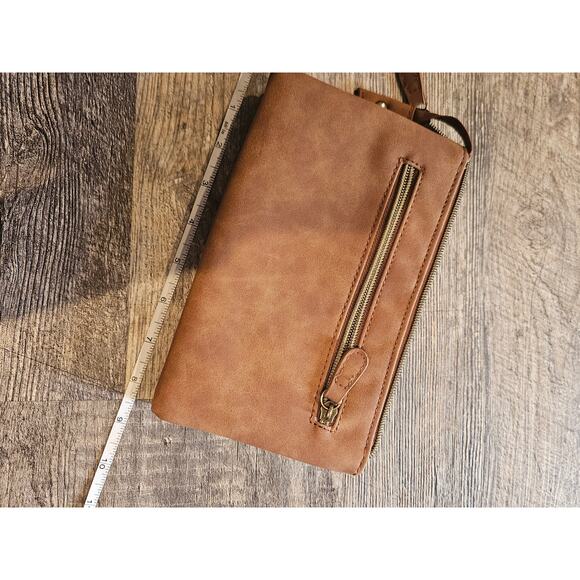 Union bay y2k western wallet wristlet crossbody mini clutch laser cut coin purse - Picture 3 of 7